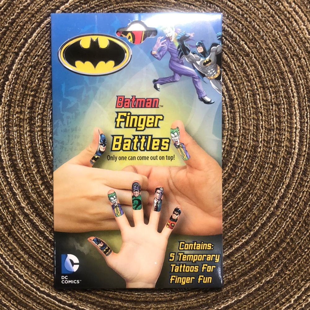 Batman Finger Battles Tattoos